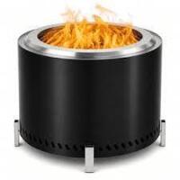 TATAANTY 28-inch Smokeless Stainless Steel Firepit with Stand and Grill New in Box $399