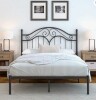 Lark manor Alecia Metal Platform Bed Queen Bed in Black New in Box $249