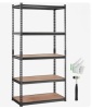 VEVOR Storage Shelving Unit, 5-Tier Adjustable, 2000 lbs Capacity, Heavy Duty Garage Shelves Metal Organizer Utility Rack, Black, 35" L x 18" W x 71" H for Kitchen Pantry Basement Bathroom Laundry New in box $119