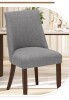 Winston Porter High Back Upholstered Parsons Dining Chair, 19" Seat Height Fabric Side Chair with Thick Padded Cushion, Solid Wood Legs, Easy Assembly, Light Grey, New Open Box $499