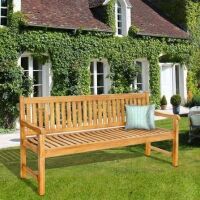 Seven Seas Teak Wood Santiago Outdoor Bench, 6 Foot New in Box $999