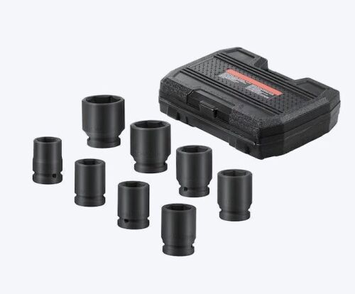 VEVOR Axle Nut Impact Socket Set 3/4-IN Drive 6-Point 8-Piece Metric Spindle Nut Socket Set CR-MO Heat Treated Large Socket Set with Storage Case for Auto Repair Removing or Installing Axle Nuts New In Box $79