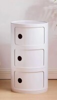Latitude Run&reg; 3 Tiers Round Storage Drawers &ndash; Stackable Round Nightstand Drawers New In Box $199