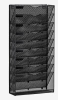 VEVOR File Wall Rack, One-Piece 10 Pockets Mesh Wall File Holder, Wall Mounted Magazine Mail Paper & Document Storage Folder, Metal Wall File Organizer with Nametag Label, for Office Home & School New In Box $79