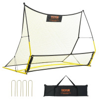 VEVOR Soccer Trainer, 2-IN-1 Portable Soccer Rebounder Net, 71"x40" Iron Soccer Practice Equipment, Sports Football Rebounder Wall with Portable Bag, Perfect for Team Solo Training, Passing, Volley New In Box $99