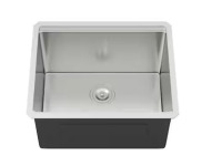 Logmey 24 in. Laundry Sink Undermount Brushed Utility Sink 22.4 Gal. with Bottom Grid new in box $399