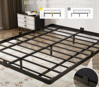 OLEVS Floating Bed Frame Queen Size Metal with LED Light & Charging Station new in box $399