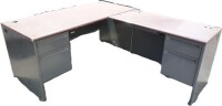 Executive L Shaped Oak Desk