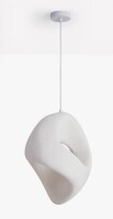 Latitude Run&reg; Wabi Sabi L390 Sculptural Pendant Light, Handcrafted Textured Resin Hanging Lamp With Organic Shape, E26 Base, Modern Minimalist Ceiling Light New In Box $299