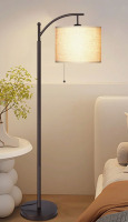 Ebern Designs 62.2" Arched Floor Lamp with Pull Chain, Bulb Included $299