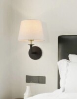 Hokku Designs Indoor Classic 1 Light Fabric Wall Light Fixture for Bedroom Entry Living Room New In Box $199