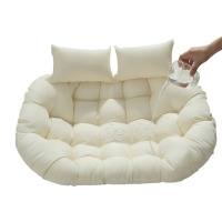Latitude Run&reg; 59" X 39" Double Hanging Egg Chair Cushion, 6.3 Inch Thick Waterproof Seat Pad With Pillows For Patio & Garden $199