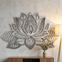 ARTEPERA 3D Lotus Mandala Metal Wall Art New In Box $299
