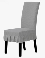 Canora Grey Stretch Parsons Dining Chair Cover with Ruffled Skirt, Elastic Slipcover for High Back Chairs, Wrinkle-Resistant Fabric Protection New In Box $79