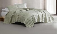 Calvin Klein - Quilt Set, Super Soft Bedding with Matching Shams, Reversible Stitch Design, Modern Room Essentials (Tencel Solid Green, Queen) New In Box Prepriced $384