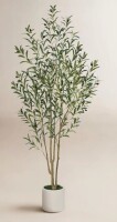 Joss & Main George 72" Artificial Olive Tree in Round Planter, UV Protected Faux Olive Tree for Indoor Home Decor New In Box $299