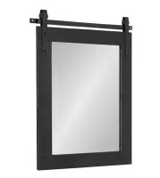 Kate and Laurel Cates 30 in. x 22 in. Classic Rectangle Framed Black Wall Mirror New In Box $299