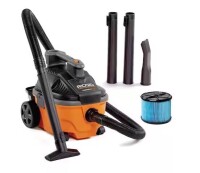 RIDGID 4 Gal. 5.0 Peak HP Portable Shop Vacuum Wet Dry Vac with Fine Dust Filter, Locking Hose and Attachments WD4070 On Working $199