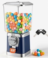 VEVOR Gumball Machine for Kids, 17"H Home Candy Vending Machine, PC Gumball Dispenser, Bubble Gum Machine for Game Stores, Coin Operated Gumball Bank for Toy Capsules Bouncy Balls Candy, Blue New In Box $199