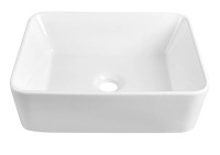 DeerValley Liberty 16'' x 12'' Rectangular Vitreous China Vessel Bathroom Sink DV-1V0048 New In Box $299