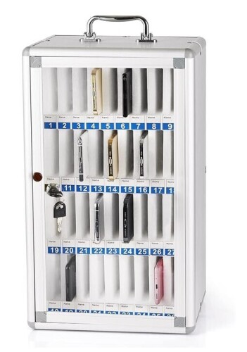 Ozzptuu 36 Slots Aluminum Alloy Cell Phone Locker, Phone Holder for Classroom Cell Phone Lock Box, Wall-Mounted Phone Holder with a Locked, Phone Storage Cabinet, Can be Carried by Hand New In Box $199