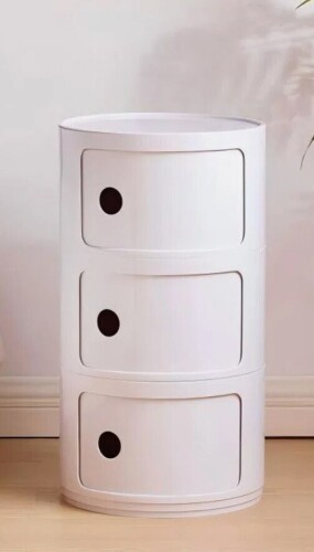 Latitude Run&reg; 3 Tiers Round Storage Drawers &ndash; Stackable Round Nightstand Drawers New In Box $199