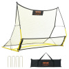 VEVOR Soccer Trainer, 2-IN-1 Portable Soccer Rebounder Net, 71"x40" Iron Soccer Practice Equipment, Sports Football Rebounder Wall with Portable Bag, Perfect for Team Solo Training, Passing, Volley New In Box $99