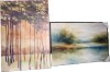 Union Rustic Between the Trees II -Custom Wrapped Gallery Cavas, 36" x 24" / IDEA4WALL Soft Blue Green Lake Landscape Artwork, Modern Bedroom Pictures, Framed Canvas Giclee Print Wall Art, 36" x 24" New In Box Assorted $199 - 3