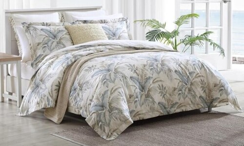 Tommy Bahama - Tropical King Size Comforter Set with Matching Shams Soft and Cozy, All-Season Comfort, Lightweight Warmth, Bedroom Layering, Easy Care, Everyday Bedding Essential New Shelf Pull $299