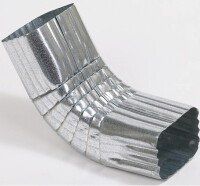 Amerimax Gutter Front Elbow, Style A, 75 Degree, Mill Finish Galvanized Steel, 2 X 3 In. New in Box