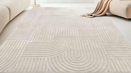 Latitude Run&reg; 8' x 10' Machine Washable Non-Slip Oriental Area Rug Beige $299