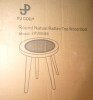 Bay Isle Home&trade; Round Solid Wood Handwoven Rattan Seat Stool, Multipurpose Makeup & Entryway Bench, 17.72"L &times;11.81"W &times;17.32"H, Black New In Box $199 - 2