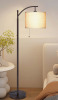 Ebern Designs 62.2" Arched Floor Lamp with Pull Chain, Bulb Included $299