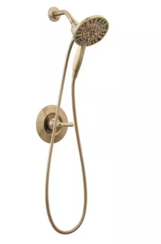 Delta Arvo Gold In2ition Two-in-One Single-Handle 4-Spray Shower Faucet in Champagne Bronze (Valve Included) New In Box $299