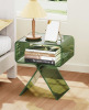 Orren Ellis Betzabet Acrylic Side Table, Bedside Table Nightstand-No Assembly New In Box $299