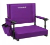 VIVOHOME Portable Purple Stadium Seats for Bleachers with Back Support and Cushion New In Box $99