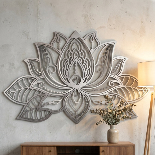 ARTEPERA 3D Lotus Mandala Metal Wall Art New In Box $299