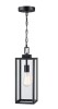Hukoro 1 -Light Matte Black Modern/contemporary Clear glass Geometric Small Outdoor Hanging Pendant Light New In Box $199