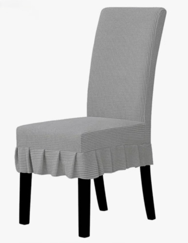 Canora Grey Stretch Parsons Dining Chair Cover with Ruffled Skirt, Elastic Slipcover for High Back Chairs, Wrinkle-Resistant Fabric Protection New In Box $79