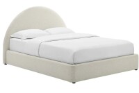 Modway - Resort Upholstered Fabric Arched Round Full Platform Bed by Modway Bedroom Beds White Headboard Sold Separately New In Box $499