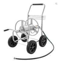 VEVOR Hose Reel Cart, Hold Up to 250 ft of 5/8&rsquo;&rsquo; Hose, Garden Water Hose Carts Mobile Tools with 4 Wheels, Heavy Duty Powder-coated Steel Outdoor Planting with Storage Basket, for Garden, Yard, Lawn New In Box $199