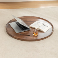 Millwood Pines Fareid Walnut Veneer Wood Serving Tray, 23.5" W x 23.5" D x 1.2" H New In Box $199