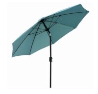Four Seasons Courtya Patio Canopy Umbrella, Crank Open/tilt, Aluminum Pole, Seafoam Green Fabric, 9 Ft. New In Box $299