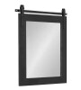 Kate and Laurel Cates 30 in. x 22 in. Classic Rectangle Framed Black Wall Mirror New In Box $299