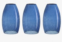 Ebern Designs 7.64 in. Blue Art Glass Glass Globe Pendant Shade (Set of 3) New in Box $99