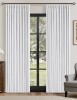 Latitude Run&reg; 100% Blackout Thermal Memory Trained Pinch Pleated Farmhouse linen curtain 2 panels, 40" x 84" New In Box $99