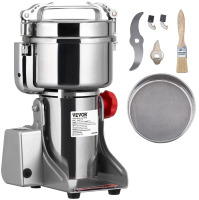 VEVOR 2500g Electric Grain Mill Grinder, 3750W High-Speed Commercial Spice Grinders, Stainless Steel Swing Type Pulverizer Powder Machine, for Spices Cereals Dry Grains Coffee Corn Pepper New In Box $299