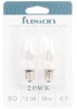 Fusion 2pk 15W Light Bulbs for Wax Warmers New In Box