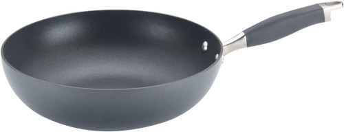 Anolon Advanced Home Hard Anodized Nonstick Stir Fry Pan/Wok/Skillet, 12 Inch, Moonstone / Anolon 77447 Classic Stainless Steel Universal Covered Steamer Insert with Glass Lid New In Box Assorted $199