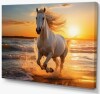 Union Rustic Wild horse running on beach 1 - Coastal Beach Framed Prints 30" x 40" New $299